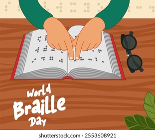 World Braille Day Vector Illustration