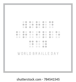 world braille day vector. Louise braille. braille vector illustration eps 10