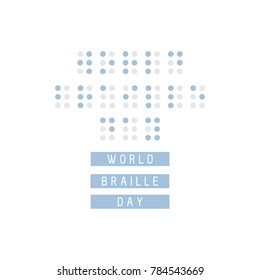 world braille day vector. Louise braille. braille vector illustration eps 10