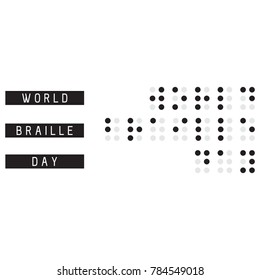 world braille day vector. Louise braille. braille vector illustration eps 10