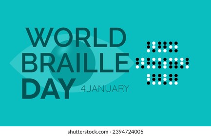 World Braille Day vector template. Celebrating Braille Literacy and Inclusion with Tactile Reading and Accessibility . background, banner, card, poster design.