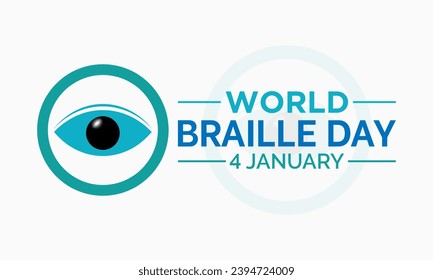 Weltblindentag-Vektorvorlage. Mit Tactile Reading and Accessibility feiern Sie Braille Alphabetisierung und Inklusion. Hintergrund, Banner, Karte, Plakatdesign.