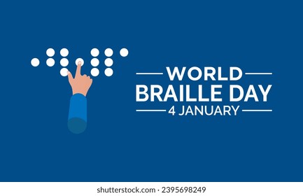 World Braille Day vector template. Celebrating Braille Literacy and Inclusion with Tactile Reading and Accessibility . background, banner, card, poster design.