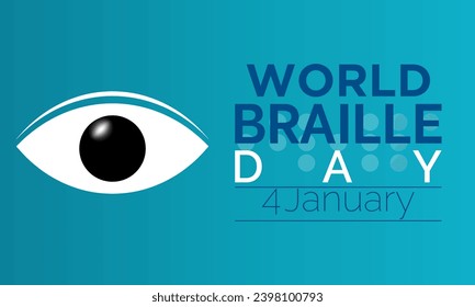World Braille Day vector template. Celebrating Braille Literacy and Inclusion with Tactile Reading and Accessibility . background, banner, card, poster design.