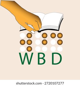 World Braille Day Webbanner Design. Braille-Tag jährliche Feier. Illustrationsvektor