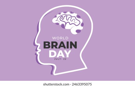 World Brain Day. background, banner, card, poster, template. Vector illustration.