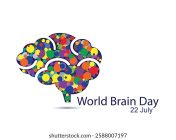 World Brain Day concept. 22 July. Brain icon. Vector illustration.