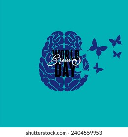 World Brain Day vector illustration.