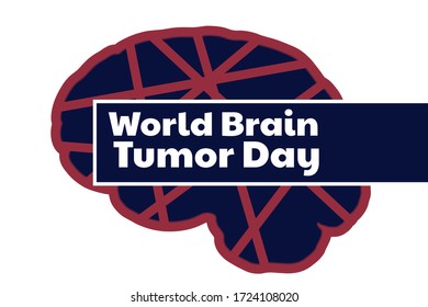 World Brain Tumor Day concept. June 8. Template for background, banner, card, poster with text inscription. Vector EPS10 illustration