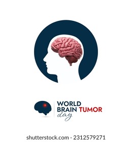 Diseño del Día Mundial del Tumor Cerebral para difundir conciencia y educar a la gente sobre los tumores cerebrales