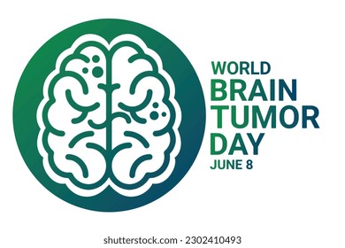 World Brain Tumor Day. June 8.Vector illustration Suitable for greeting card, poster and banner