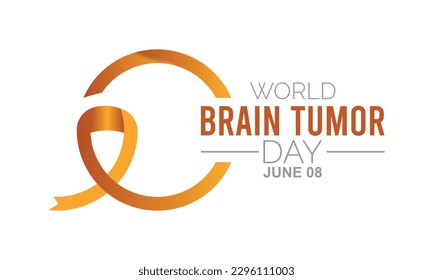 World Brain Tumor day is observed each year on June 8th.in the brain that forms masses called tumors.banner designtemplate Vector illustration background design.