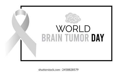 El Día Mundial del Tumor Cerebral se celebra cada año en junio. Plantilla para fondo, Anuncio, tarjeta, cartel con inscripción de texto.