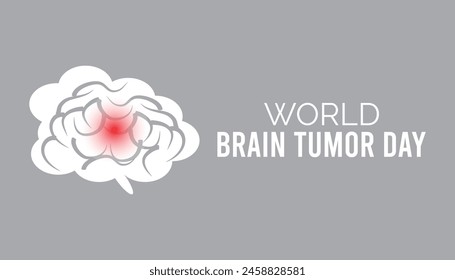 World Brain Tumor Day observed every year in June. Template for background, banner, card, poster with text inscription.