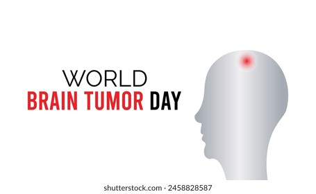 World Brain Tumor Day observed every year in June. Template for background, banner, card, poster with text inscription.