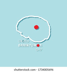 Ilustración del Vector del Día Mundial del Tumor Cerebral. Adecuado para tarjetas de felicitación, afiches y banner.