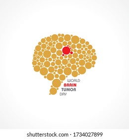 World Brain Tumor Day Vector Illustration. Suitable for greeting card, poster and banner.