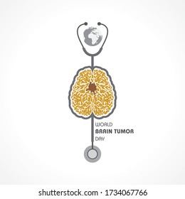 World Brain Tumor Day Vector Illustration. Suitable for greeting card, poster and banner.