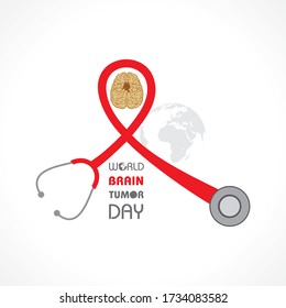 World Brain Tumor Day Vector Illustration. Suitable For Greeting Card, Poster And Banner.