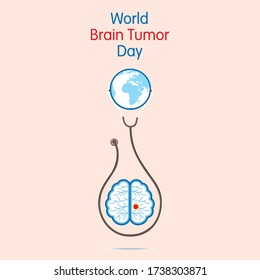World Brain Tumor Day Vector Illustration. 
