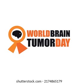 World Brain Tumor Day Vector design with ribbon symbol illustration