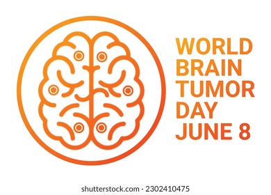 World Brain Tumor Day Vector Illustration. June 8. Suitable for greeting card, poster and banner.