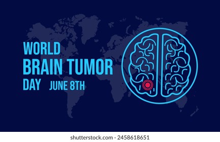 
World Brain Tumor Day vector illustration . Banner poster, flyer and background design template.