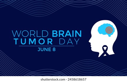 
World Brain Tumor Day vector illustration . Banner poster, flyer and background design template.
