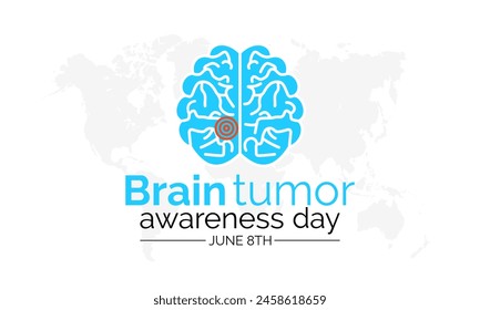 
Ilustración vectorial del Día Mundial del Tumor Cerebral . Póster de Anuncio, flyer y Plantilla de diseño de fondo.