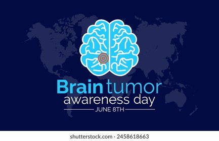
World Brain Tumor Day vector illustration . Banner poster, flyer and background design template.