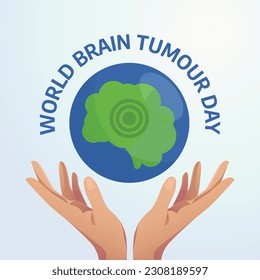 world brain tumour day design template for celebration. brain illustration. brain vector design.