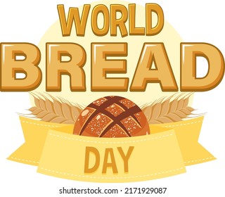 World Bread Day 16 October Logo Design illustration