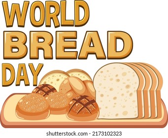 World Bread Day 16 October Logo Design illustration