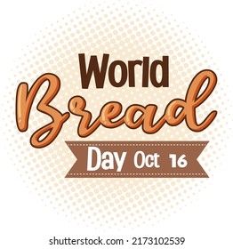 World bread day banner design illustration
