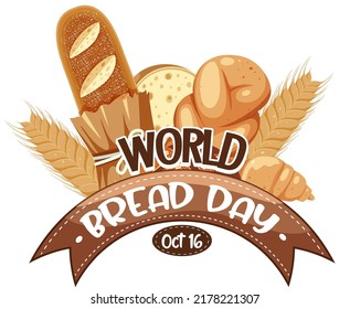 World bread day banner design illustration