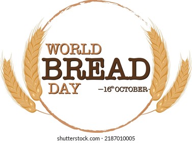World bread day banner design illustration
