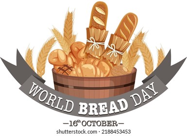 World bread day banner design illustration