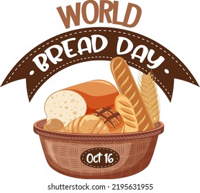 World bread day banner design illustration