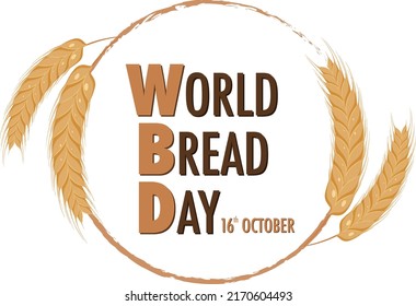 World bread day poster design illustration