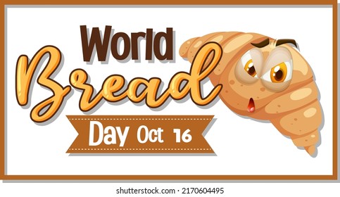 World bread day poster design illustration