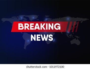 World breaking news banner, Vector design, Illustration