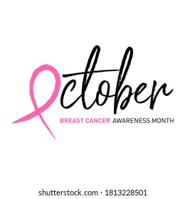 world breast cancer awareness month in october concept design vector illustration