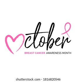 world breast cancer awareness month in october concept design vector illustration