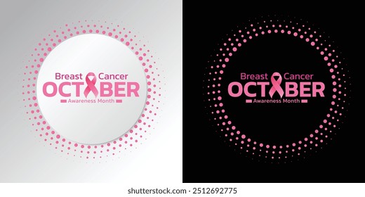 World Breast Cancer Awareness Month illustrate with the pink ribbon that is the international symbol to become breast cancer awareness, design with pink color vibes. Important month on October.