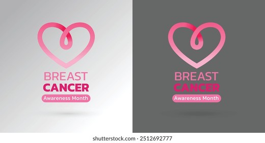 World Breast Cancer Awareness Month illustrate with the pink ribbon that is the international symbol to become breast cancer awareness, design with pink color vibes. Important month on October.