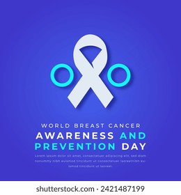 World breast cancer awareness and prevention Day Paper cut style Vector Design Illustration for Background, Poster, Banner, Advertising, Greeting Card
