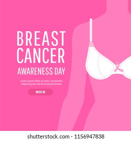 World Breast Cancer Day concept. Vector Illustration.  Mammography