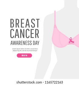 World Breast Cancer Day concept. Vector Illustration.  Mammography