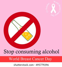 World Breast Cancer day design illustration, remember and prevent
