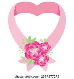 World breast cancer day, vector cartoon illustration on the white background